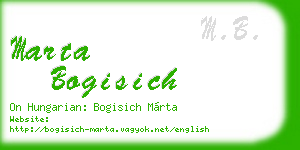 marta bogisich business card